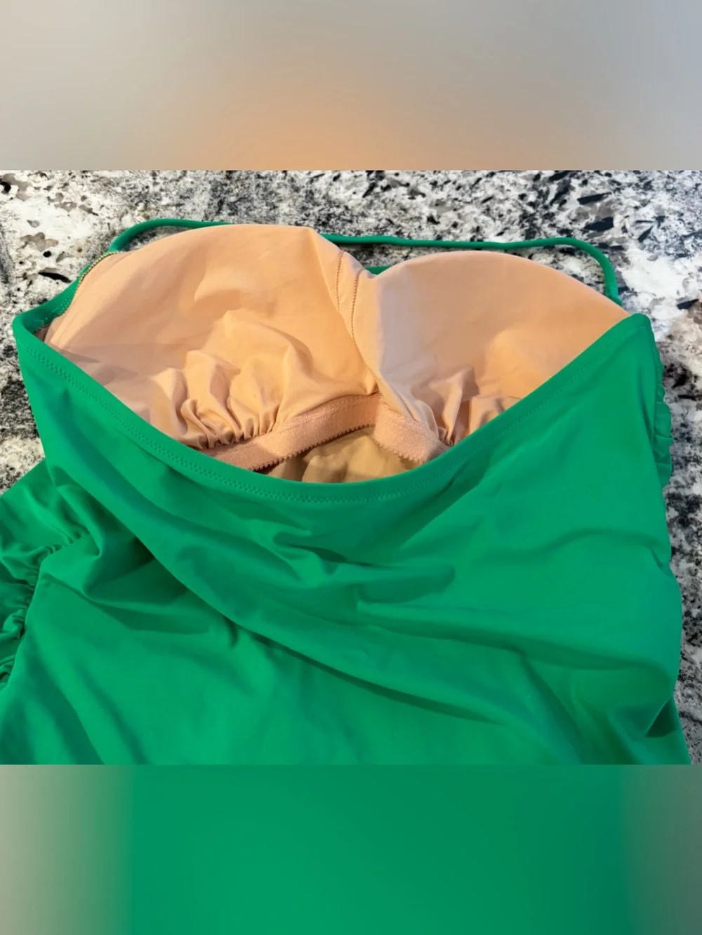 J. Crew Emerald Green Ruched womens xl One-Piece Swimsuit
